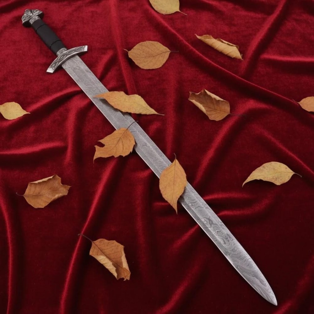 Handmade Ragnar Lothbrok Damascus Steel Sword 35 Viking Replica Groomsman Gift 1