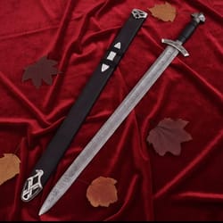 handmade ragnar lothbrok damascus steel sword 35" viking replica groomsman gift