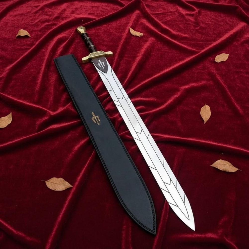Handmade Riptide Sword Percy Jackson Replica 30 Fantasy Sword With Leather Sheath 0