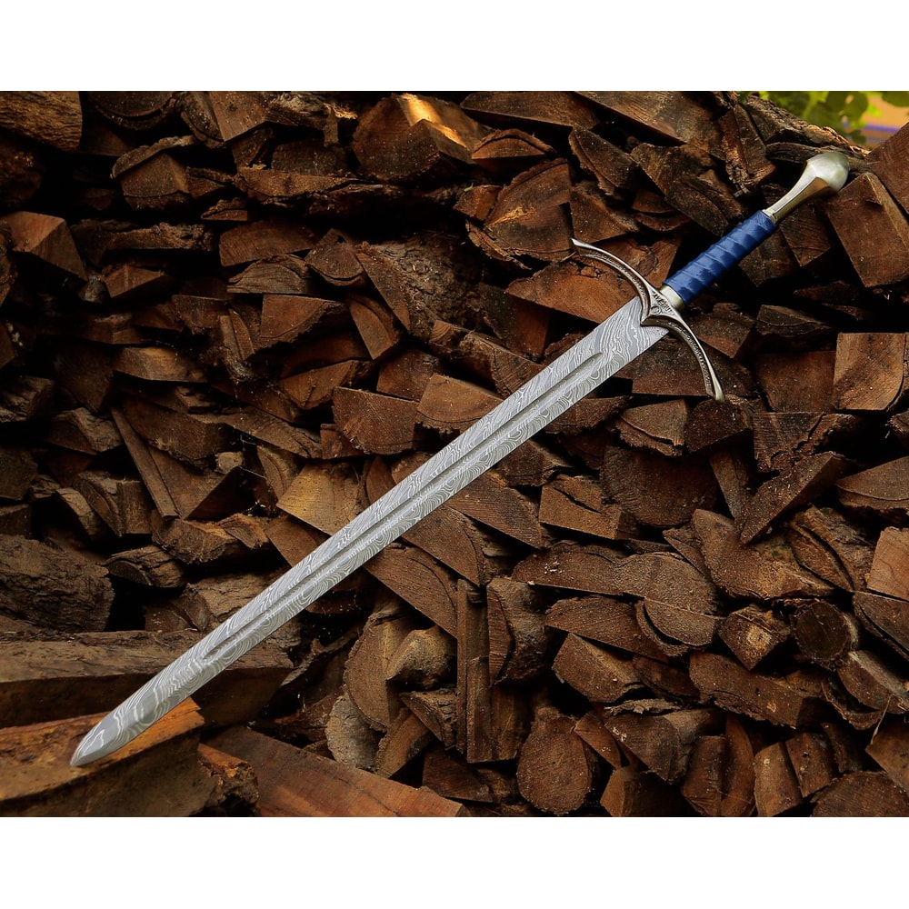 Handmade Damascus Steel Longsword 40 Personalized Medieval Collector Sword Gift 3