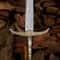 Engraved Damascus Steel Knight Sword 36 Handmade Medieval Replica Collector Gift 3