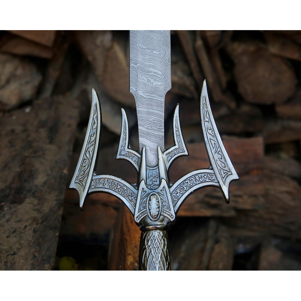 Hand Forged Damascus Steel Fantasy Sword 38 Ornate Guard Medieval Warrior Long Blade 1