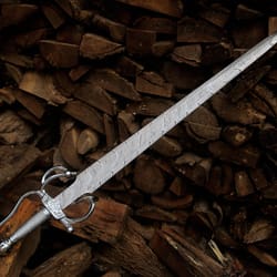 hand forged damascus steel rapier sword 40" renaissance blade collector sword