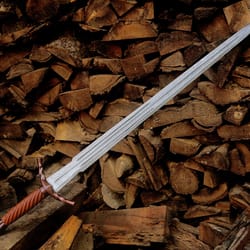 hand forged damascus steel viking longsword 39" medieval warrior handmade sword