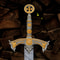 Handmade Damascus Steel Long Sword 40 Medieval Fantasy Blade Gold Guard Collector 1