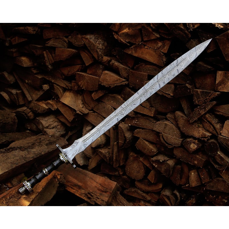 Handmade Damascus Steel Long Sword 40 Medieval Knight Fantasy Collector Sword 0