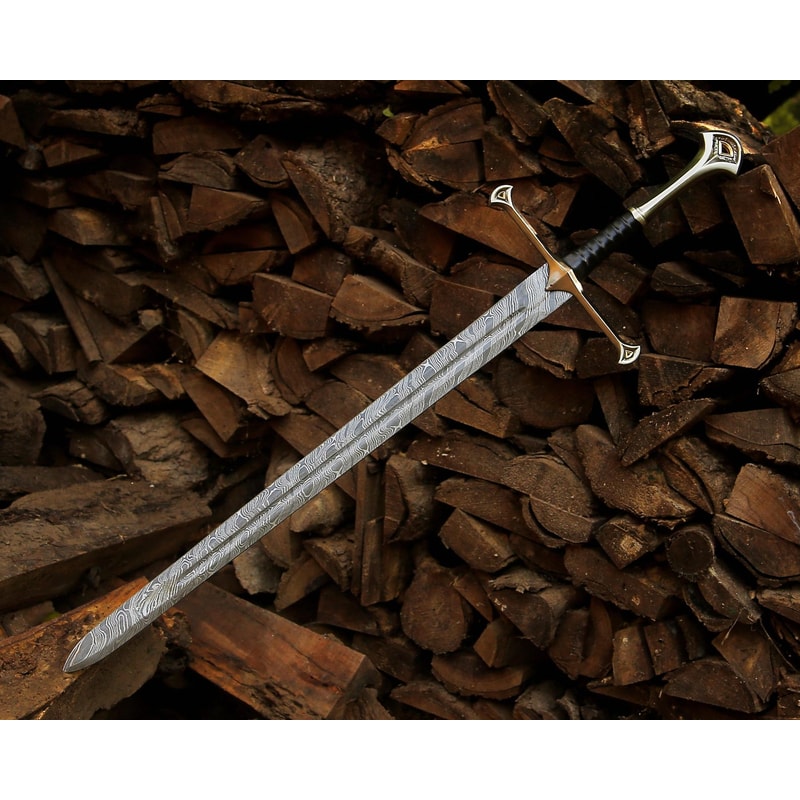 Personalized Custom Damascus Steel Medieval Sword 40 Hand Forged Long Blade Collector Gift 2