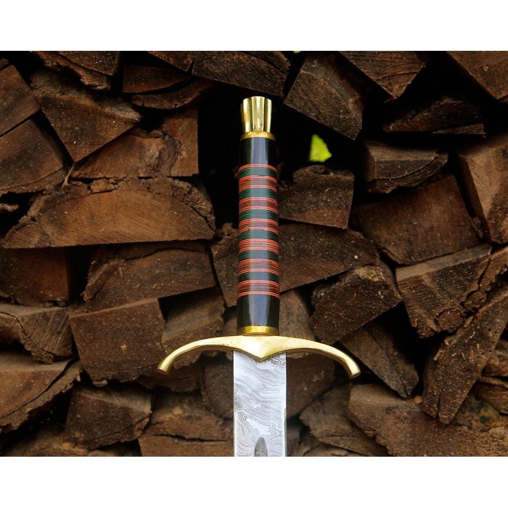 Hand Forged Damascus Steel Long Sword 40 Hand Forged Medieval Custom Engraved Gift 1