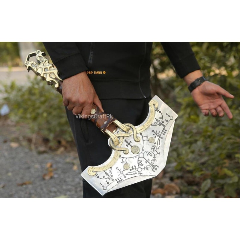 God Of War Mjolnir Hammer 16 Stainless Steel Thor Replica Viking Collectible 2