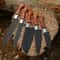 Handmade 5 Pc Chef Knife Set High Carbon Steel Professional Kitchen Knives With Leather Roll 5