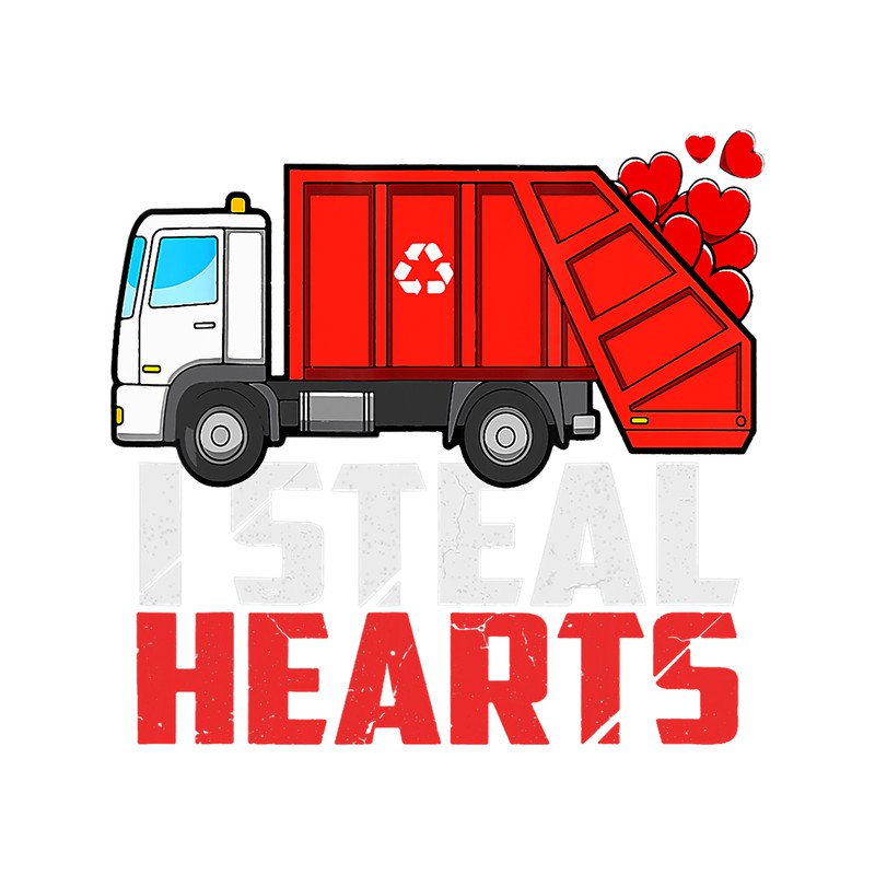I Steal Hearts Garbage Truck Valentines Day Toddler Boys.png