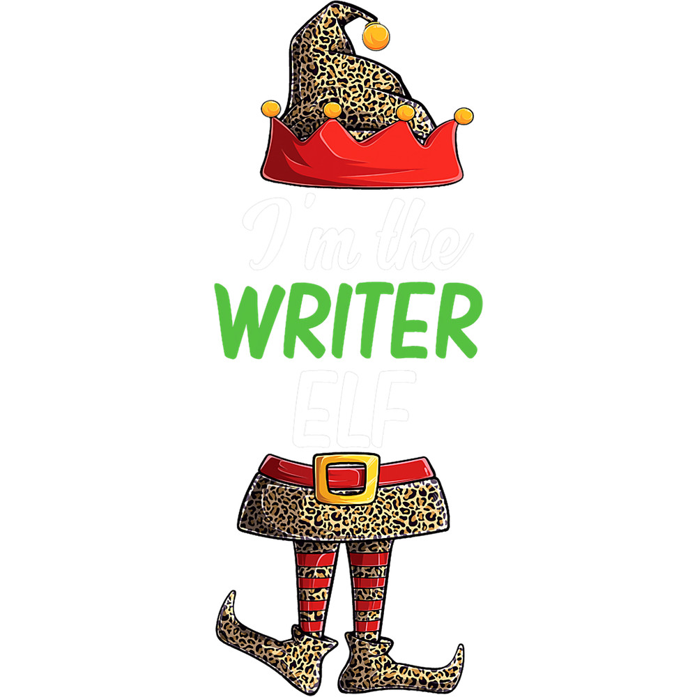 Im The Writer ELF Leopard Family Matching PJS Christmas.png