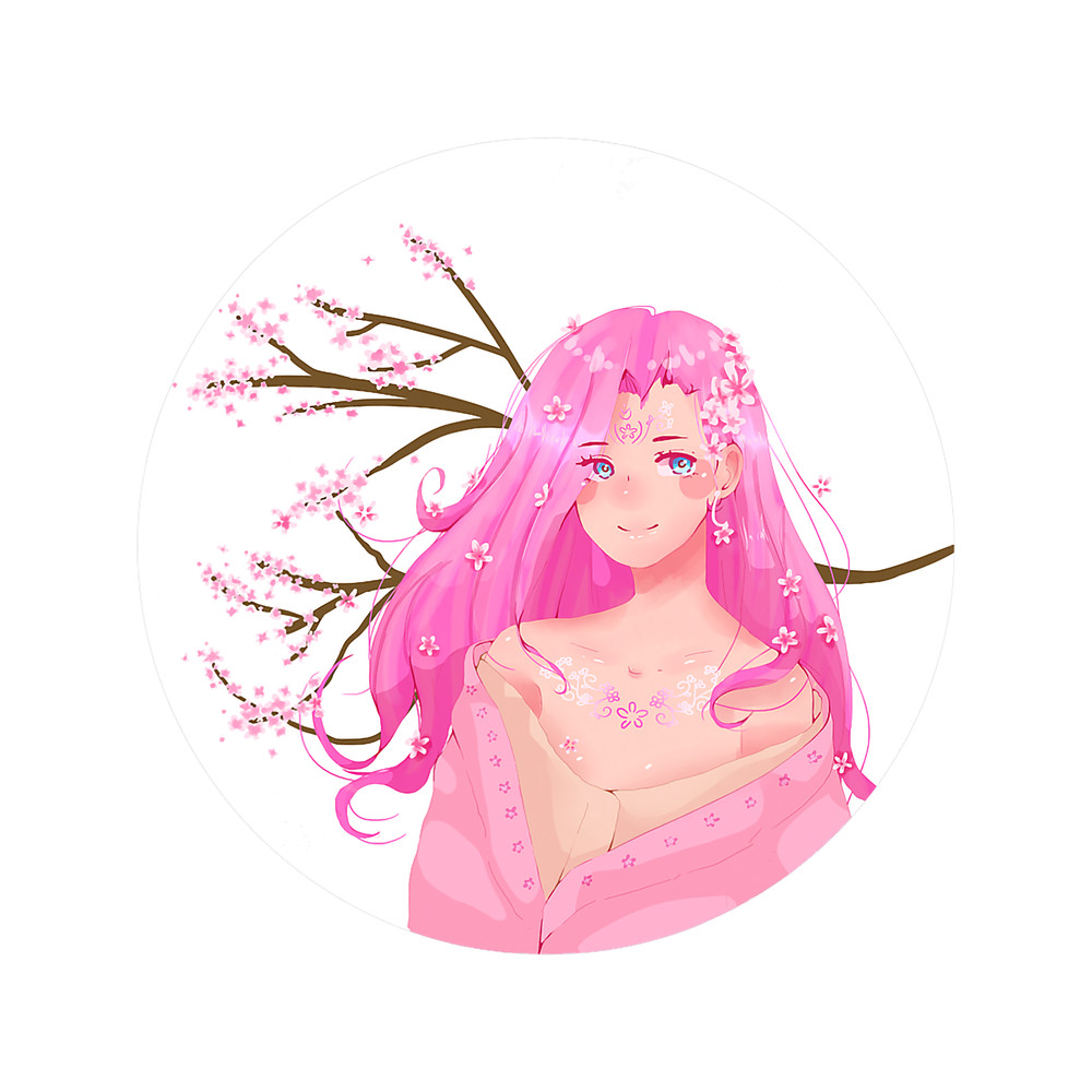 Kawaii Cute Anime Girl Sakura Cherry Blossom Pink Pastel.png