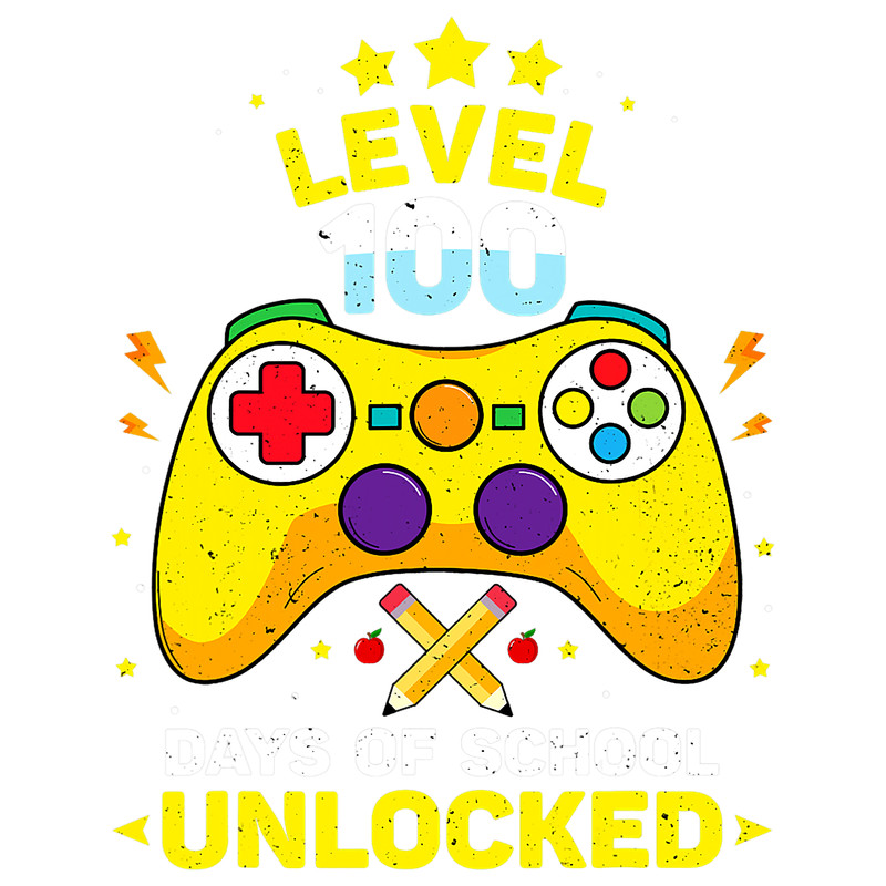 Level 100 Days Of School Unlocked Gamer Gaming Videogames.png