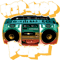 Hip Hop Papa Retro Old School 80s 90s Boombox Graffiti.png