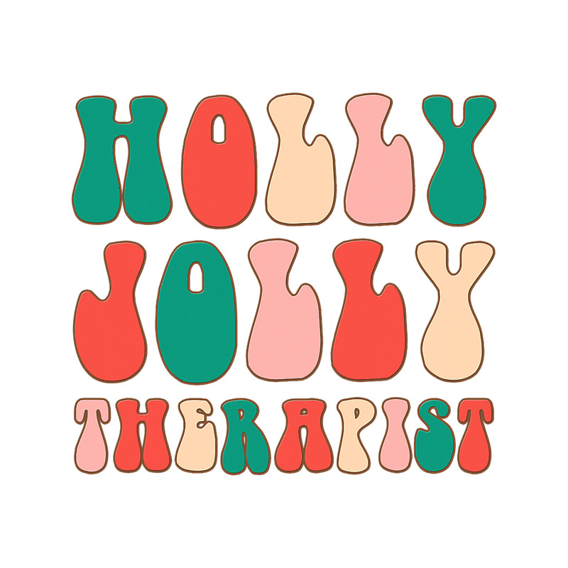 Holly Xmas Jolly Therapist Retro Groovy Christmas Pajamas.png