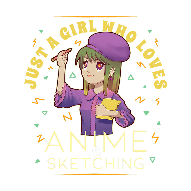 Just A Girl Who Loves Anime Sketching Lifestyle Drawing Fan 1.png