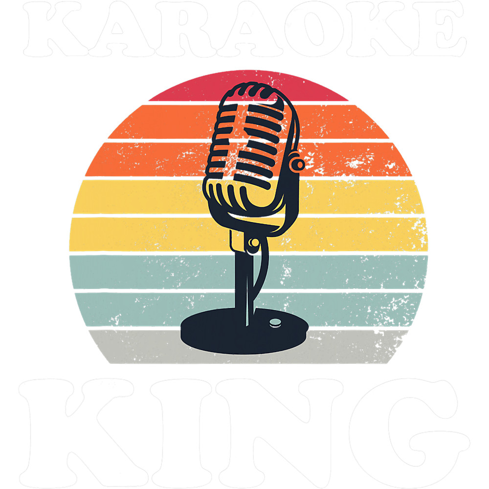 Karaoke King Singer Funny Vocalist Microphone Gift.png