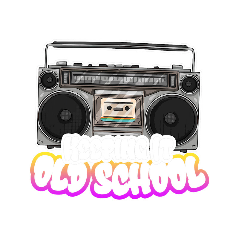 Keeping It Old School Shirt Boombox 80s Music Lovers Gift.png