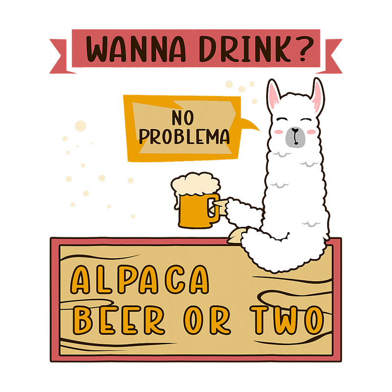 Llama Lover Alpaca 2Funny Alpaca + Beer.png