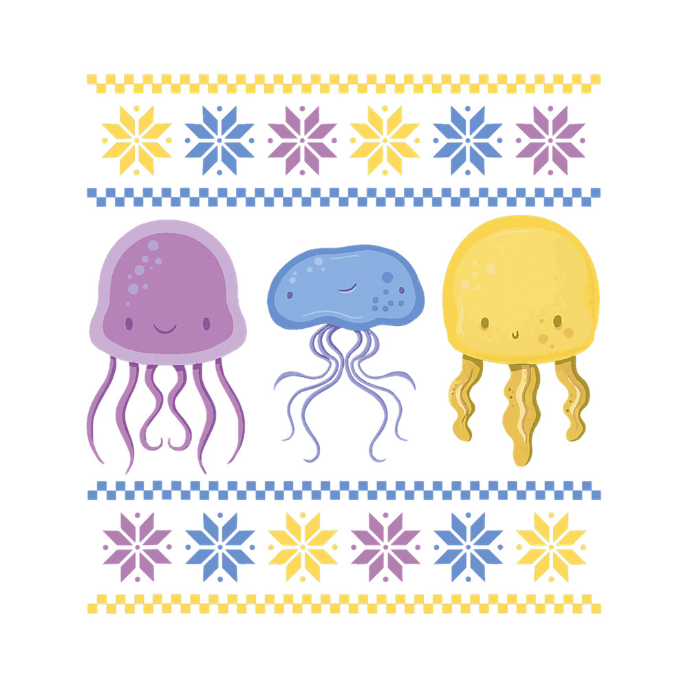 Jellyfish gift Colourful Xmas outfit with three different jellyfish.png
