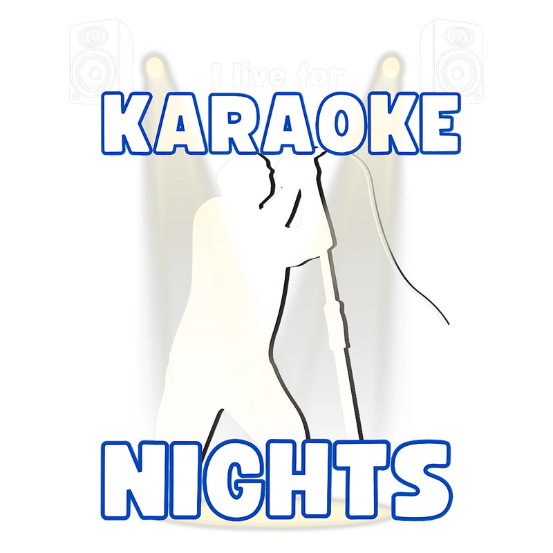 I live for karaoke nights Singer silhouette on the mic.png