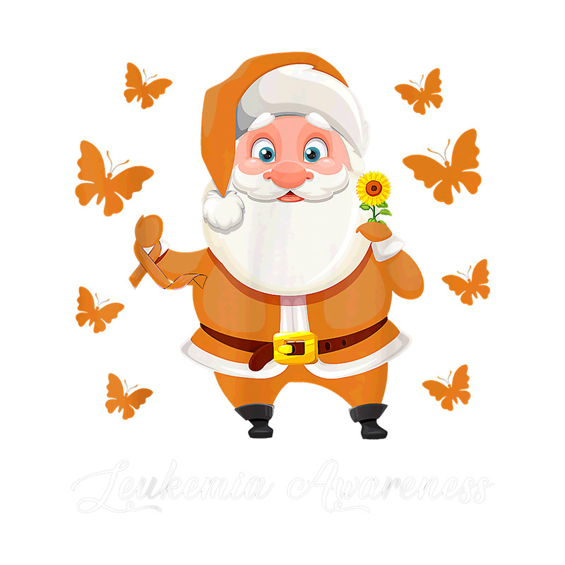 Leukemia Survivor Christmas Santa Claus Leukemia Butterfly Awarenes.png