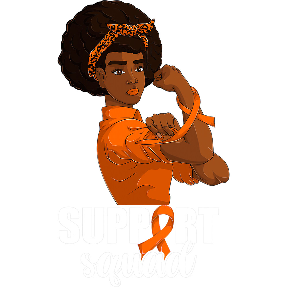 Leukemia Survivor Support Squad Strong Afro Shirt Leukemia Cancer Awareness.png