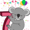 Koalas Bear 7th Birthday Girl 7 Year Old Birthday Koalas Bday.png