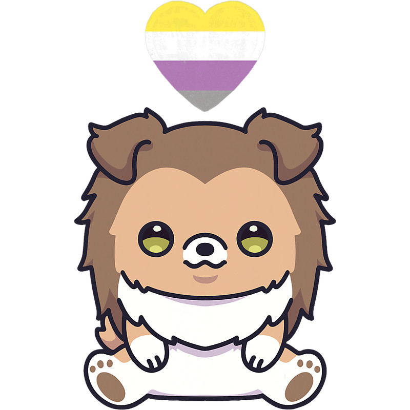 LGBT Pride NonBinary Sheltie Dog LGBTQIA Shetland Sheepdog Pride Flag.png