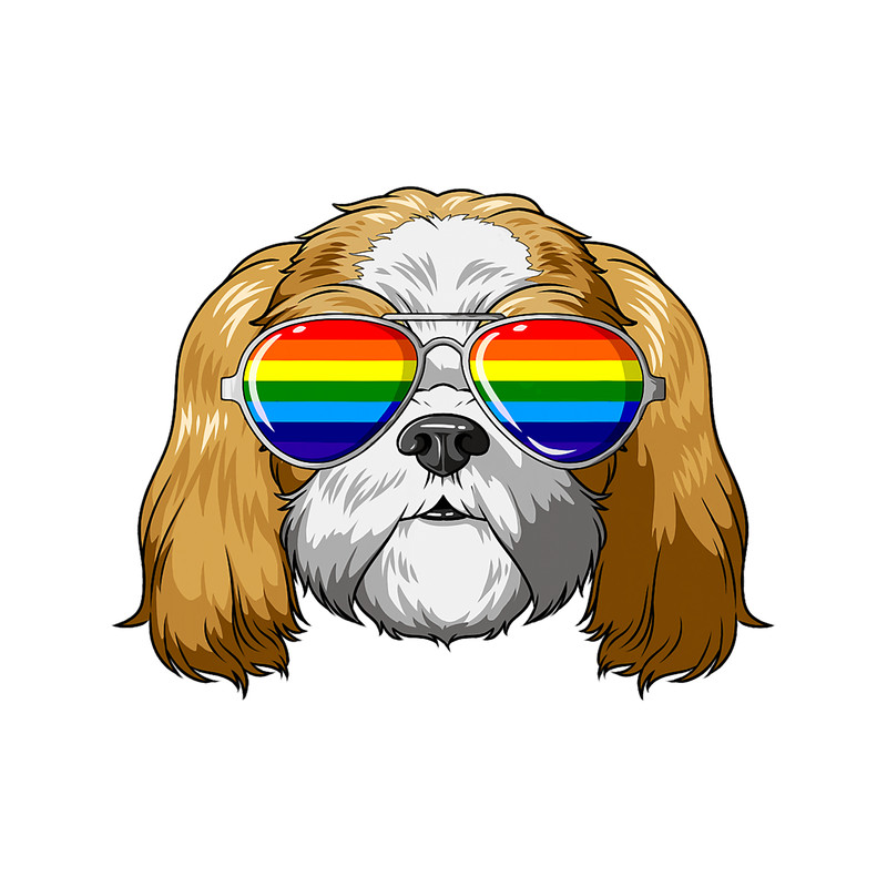 LGBT Pride Shih Tzu Gay Pride Flag LGBT Rainbow Sunglasses Shih Tzu.png