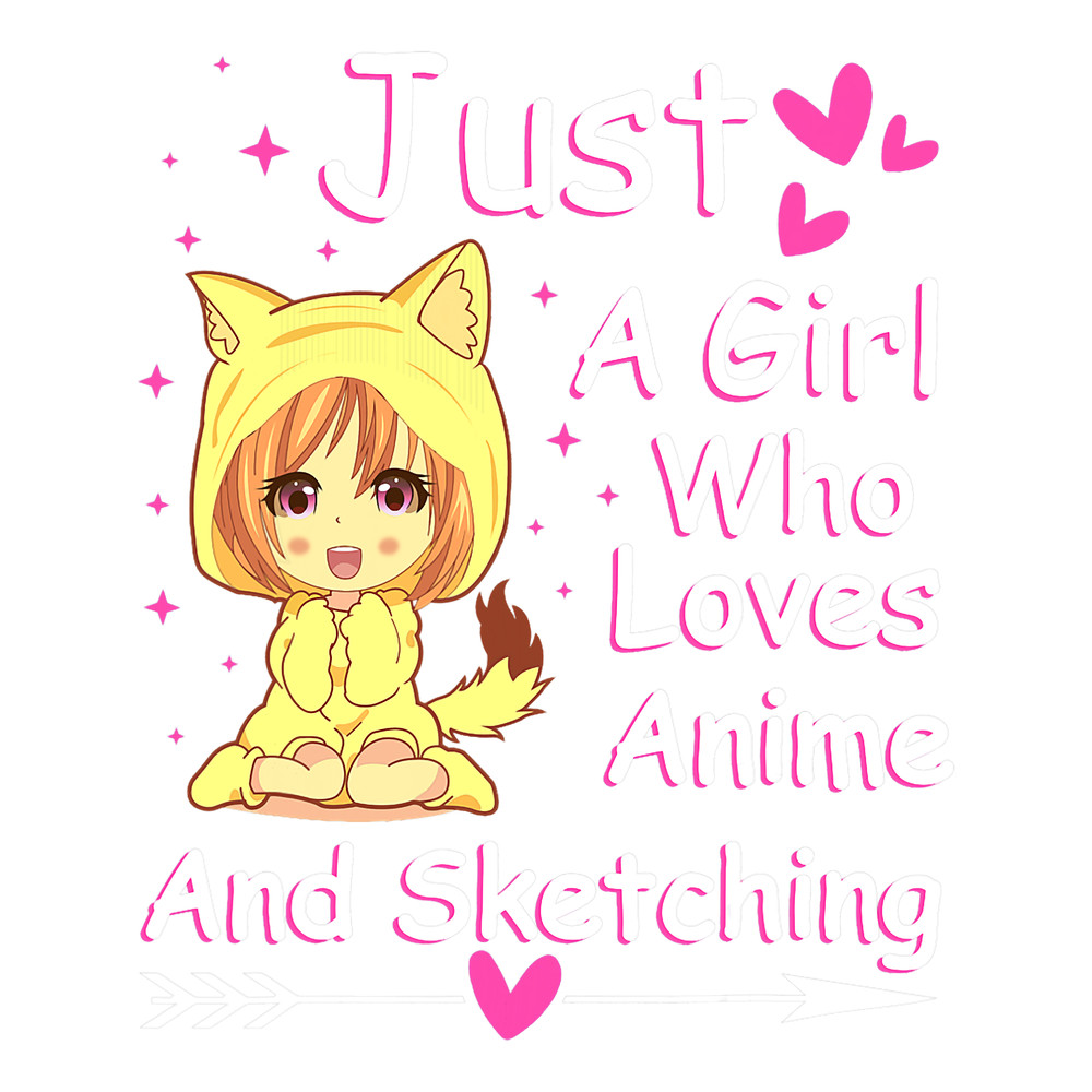 Kawaii Anime Girl Just A Girl Who Loves Anime And Sketching.png