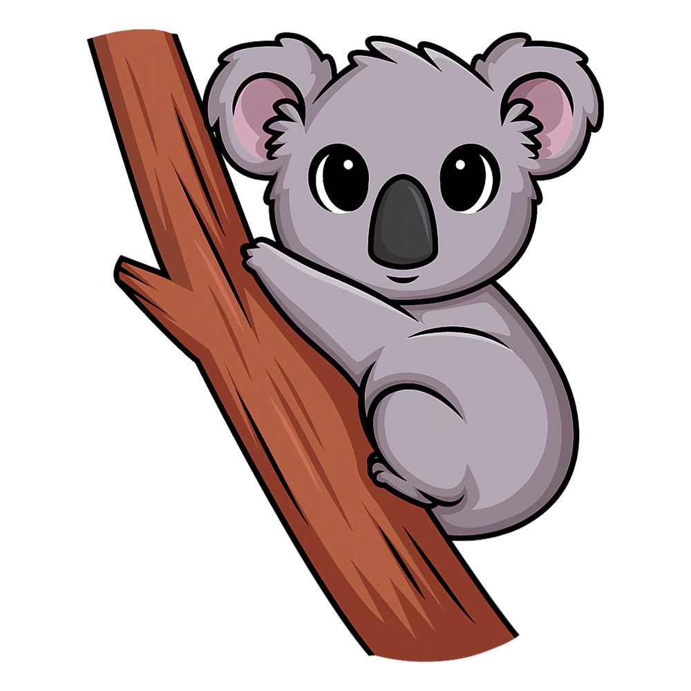 Koalas Bear Anime Chibi Kawaii Japanese Funny Design.png