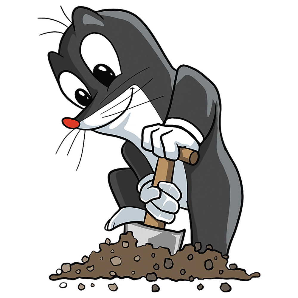 Mole Lover Cute mole digs molehills.png
