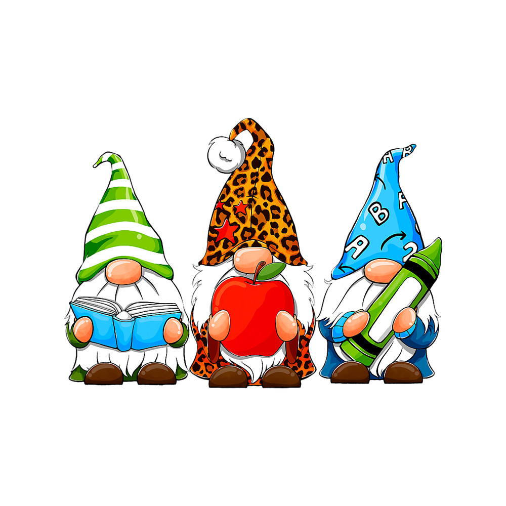 Teacher Job Cute Gnomes Students Teacher Gnome Tee Funny Back To School.png