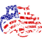 Tractor Farm American Farm Tractor Flag July 4.png