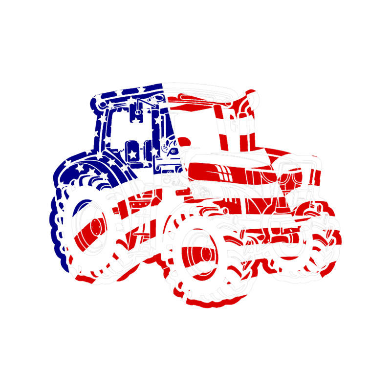 Tractor Farm American Farm Tractor Flag July 4.png
