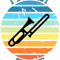 Trombone Lover Player Musician School Band I Destroy Silence Retro.png
