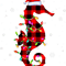 Seahorse Lover Merry Christmas Seahorse Animals Plaid Christmas Pajama.png