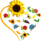 Sunflowers Snails Cute Heart Shape Matching Animal Lover.png