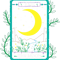 The Moon Tarot Card with Stars Vintage Colorful Witch Design.png