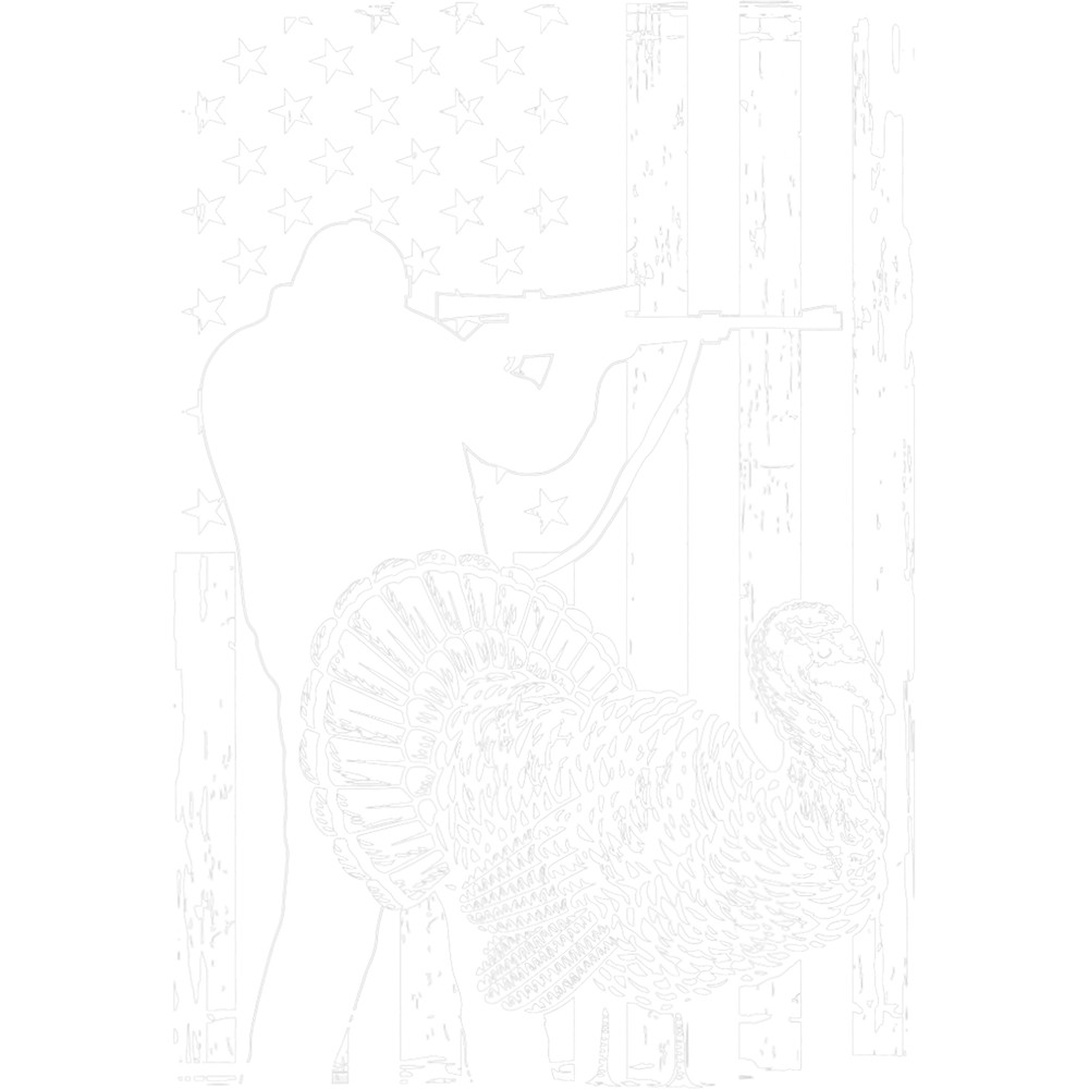 Turkey Hunting American Flag USA Turkey Hunter.png