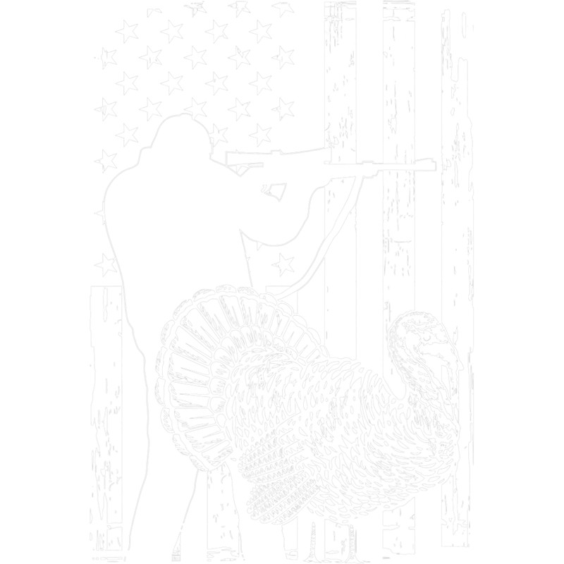 Turkey Hunting American Flag USA Turkey Hunter.png