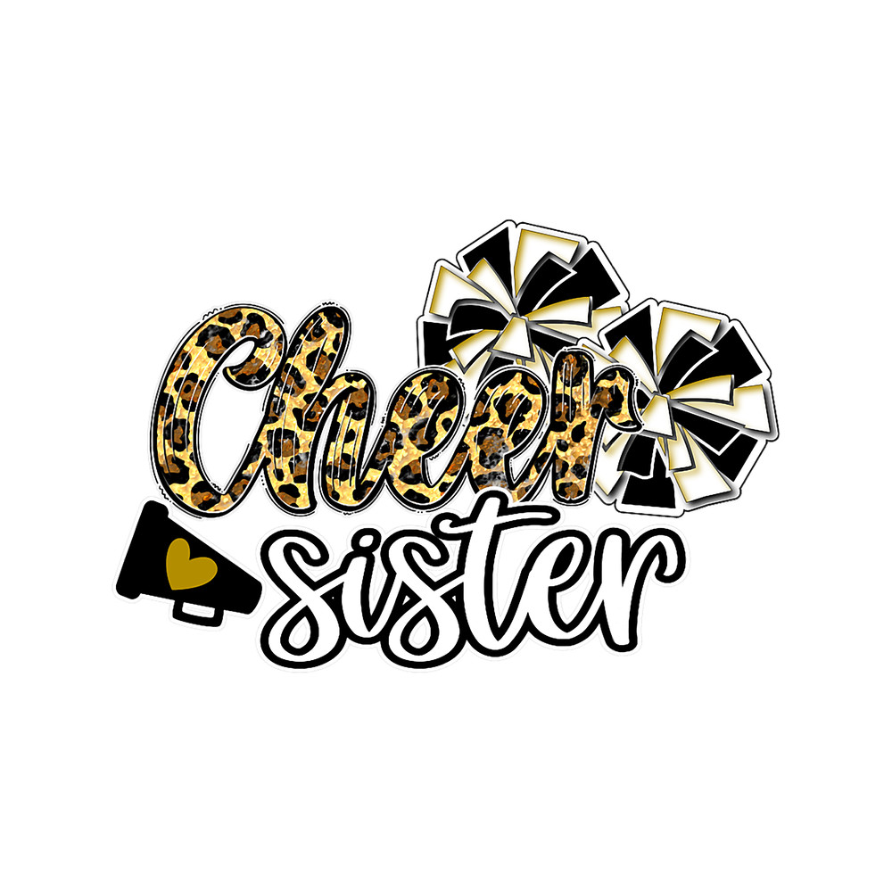 Womens Cheer Sister Pom Poms Cheetah Mascot Colors School.png
