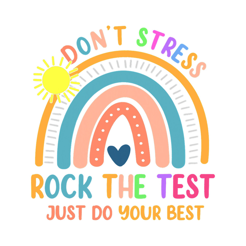 Teacher Job Funny Test Day Rock The Test Rainbow Gifts Teacher Student.png