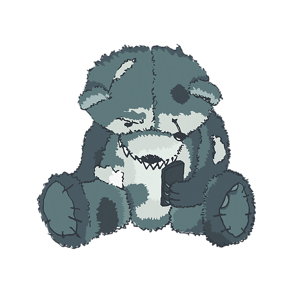 Smartphone Zombie Teddy Bear Mobile Phone Search Undead Scary Bear.png