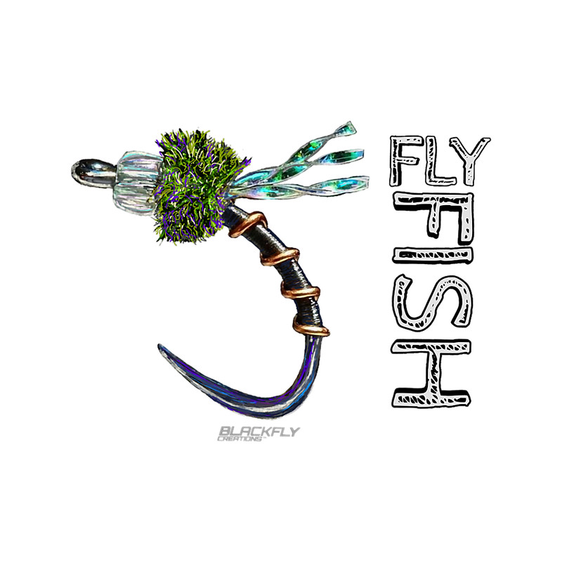 Trout Midge Fly Fishing Tying Tenkara Gifts by Black Fly.png