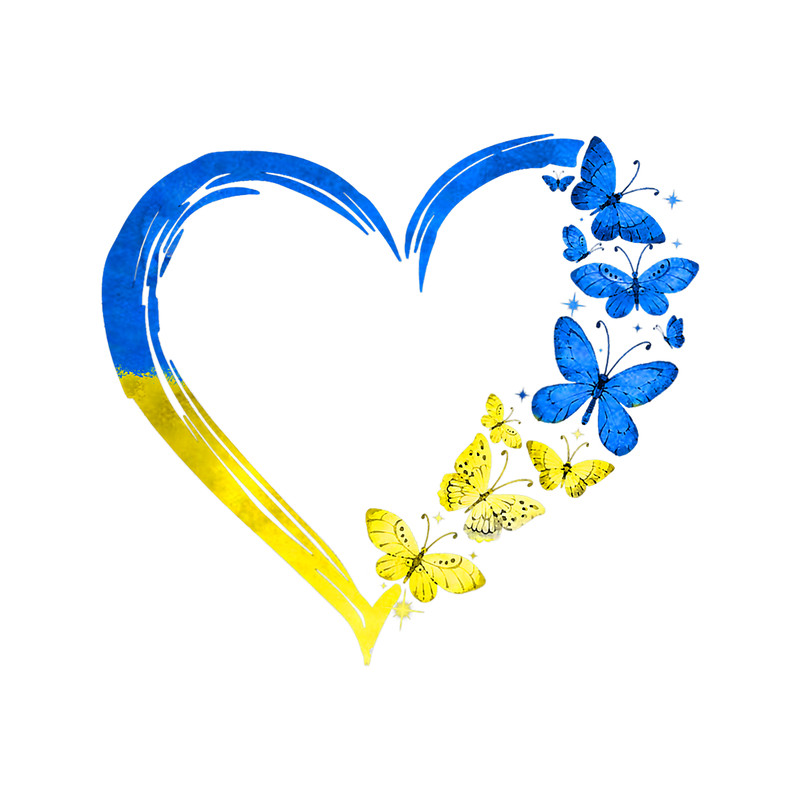 Ukraine Flag Heart Butterfly I Stand with Ukraine.png