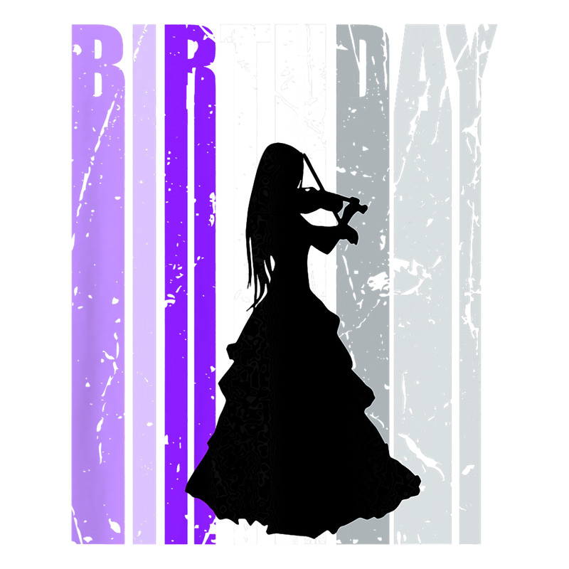 Violin Lover Distressed Purple Girls Violin Violinist Music Themed.png
