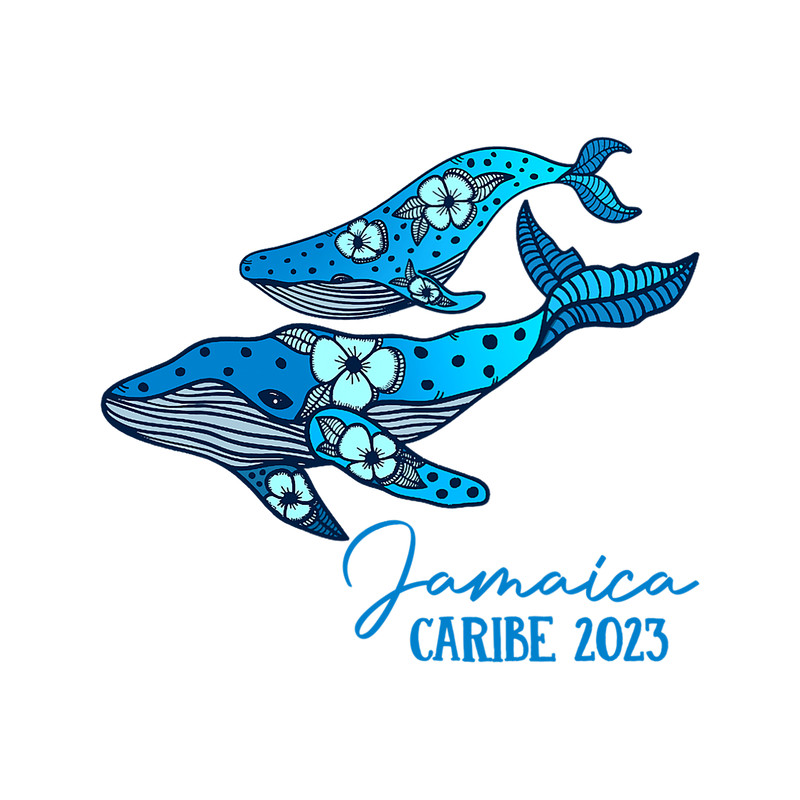 Whales Jamaica Caribe Whale Retro Theme Family Vacation.png
